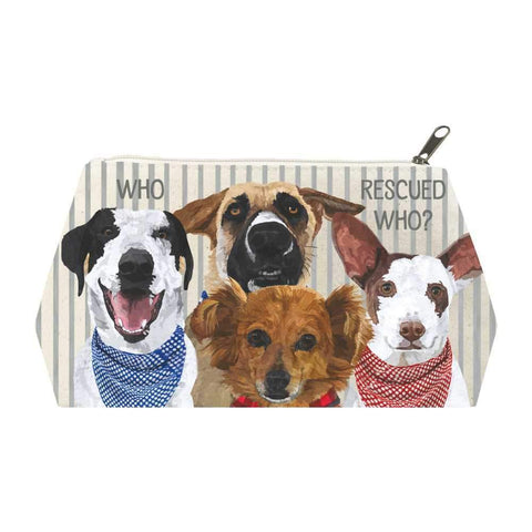 Who Rescued Who? Canvas Medium Organizer Bag by Contemporary Artist Two Can Art from PPD