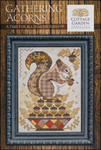A Time For All Seasons 9: Gathering Acorns by Cottage Garden Samplings Counted Cross Stitch Pattern