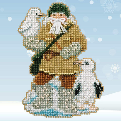 Albatross and Antarctic Santa Mill Hill Buttons & Beads Counted Cross Stitch Kit 5