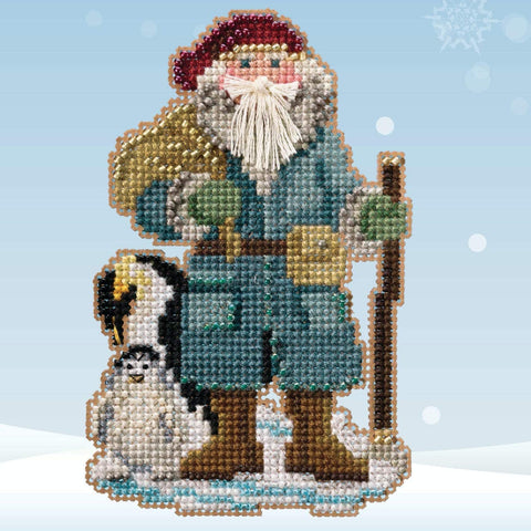 Penguin and Antarctic Santa Mill Hill Buttons & Beads Counted Cross Stitch Kit 5