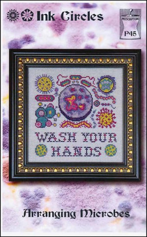 Arranging Microbes - Wash Your Hands by Ink Circles Counted Cross Stitch Pattern