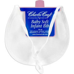 Charles Craft White Trim Infant Baby Bib