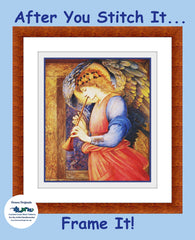 The Angel with a Trumpet in Red by Edward Burne-Jones Counted Cross Stitch Pattern