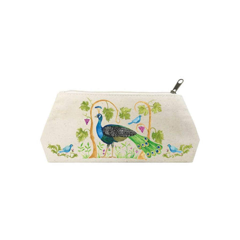 Bodrum Peacock Canvas Medium Organizer Bag by Contemporary Artist Ron Tanovitz from PPD