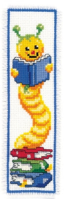 BOOKWORM Bookmark by Vervaco Counted Cross Stitch Kit 2.5