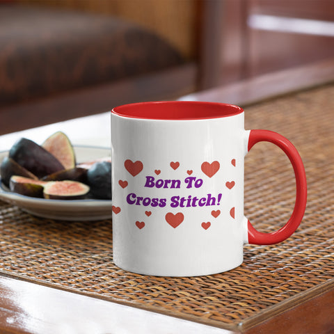 Born To Stitch Ceramic Mug