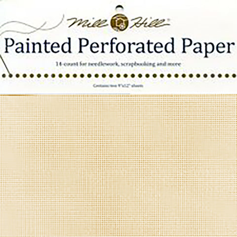 BUTTER CREAM MILL HILL PERFORATED PAPER Two 9
