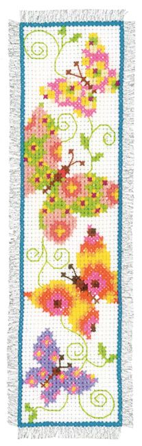 Butterflies Flapping I Bookmark by Vervaco Counted Cross Stitch Kit 2.
