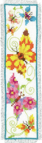 Butterflies Flapping II Bookmark by Vervaco Counted Cross Stitch Kit 2.5
