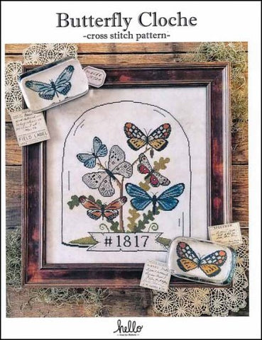 Butterfly Cloche by Hello by Liz Mathews Counted Cross Stitch Pattern