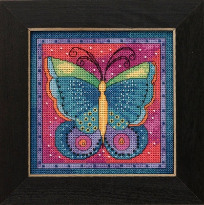 Laurel Burch Butterfly Fuchsia by Mill Hill Counted Cross Stitch Kit