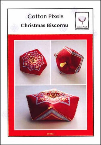Christmas Biscornu by Cotton Pixels Counted Cross Stitch Pattern