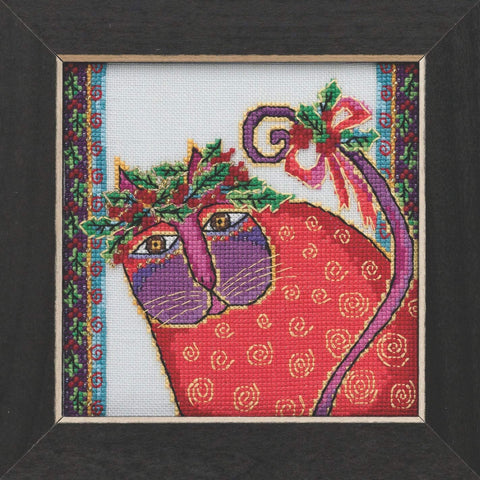 Laurel Burch Christmas Kitten by Mill Hill Counted Cross Stitch Kit