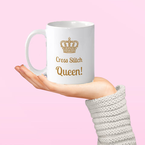 Cross Stitch Queen Ceramic Mug