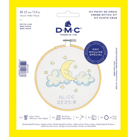 BABY MOON - DMC Stitch Kit -  Great for a New Stitcher!