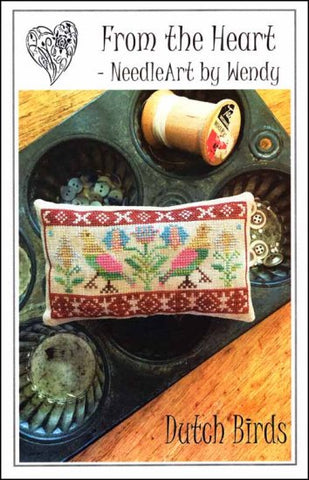 Dutch Birds by From The Heart NeedleArt by Wendy Counted Cross Stitch Pattern