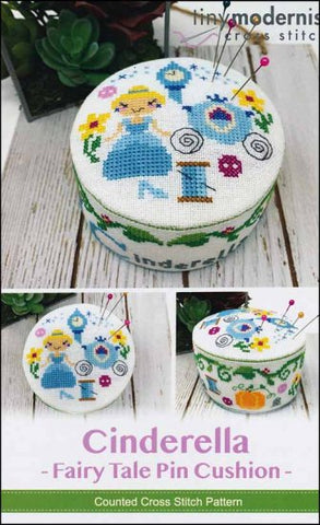 Fairy Tale Pin Cushion: CINDERELLA  By The Tiny Modernist Counted Cross Stitch Pattern