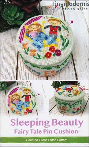 Fairy Tale Pin Cushion: SLEEPING BEAUTY  By The Tiny Modernist Counted Cross Stitch Pattern