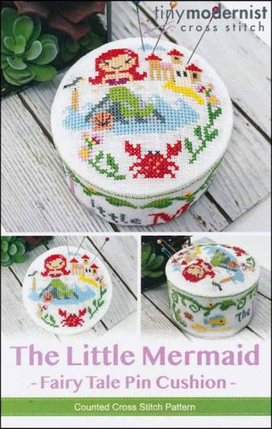 Fairy Tale Pin Cushion: LITTLE MERMAID  By The Tiny Modernist Counted Cross Stitch Pattern