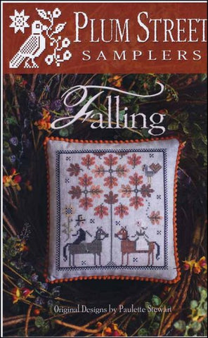 Falling by Plum Street Samplers Counted Cross Stitch Pattern