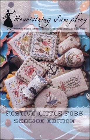 Festive Little Fobs Seaside Edition by Heartstring Samplery Counted Cross Stitch Pattern