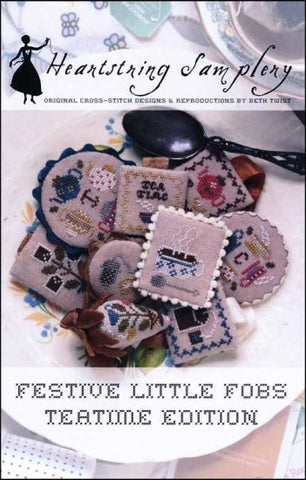 Festive Little Fobs Teatime Edition by Heartstring Samplery Counted Cross Stitch Pattern