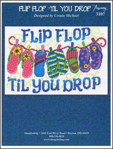 Flip Flop Til You Drop by Imaginating Counted Cross Stitch Pattern