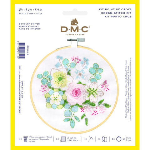 DMC Stitch Kit - Winter ROSE Great for a New Stitcher!