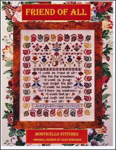 FRIEND of ALL by  Monticello Stitches Counted Cross Stitch Pattern