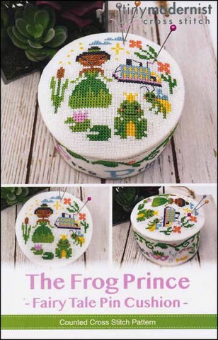 Fairy Tale Pin Cushion: Frog Prince By The Tiny Modernist Counted Cross Stitch Pattern