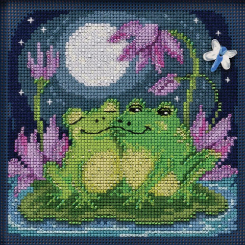Courtin' Froggies Mill Hill Buttons & Beads Counted Cross Stitch Kit 5