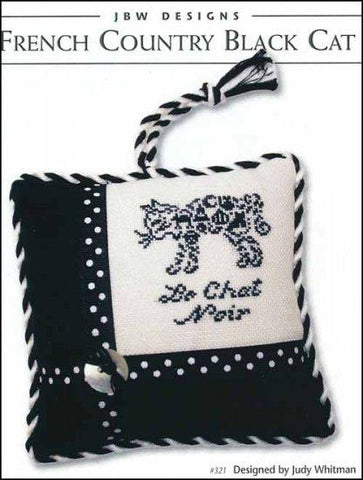 French Country Black Cat by JBW Designs Counted Cross Stitch Pattern