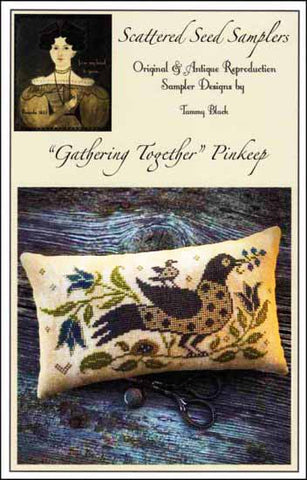 Gathering Together Pinkeep by Scattered Seed Samplers Counted Cross Stitch Pattern