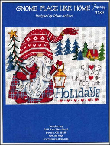 Gnome Place Like Home by Imaginating Counted Cross Stitch Pattern