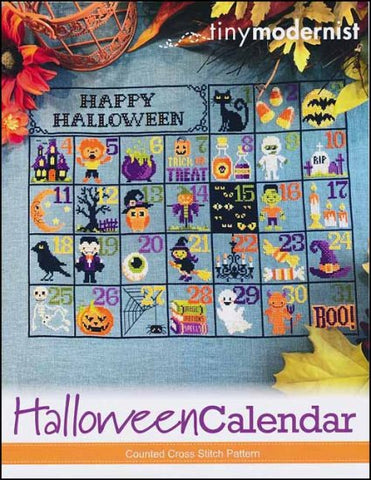Halloween Calendar The Tiny Modernist Counted Cross Stitch Pattern