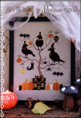 Halloween Tree by  Madame Chantilly Counted Cross Stitch Pattern