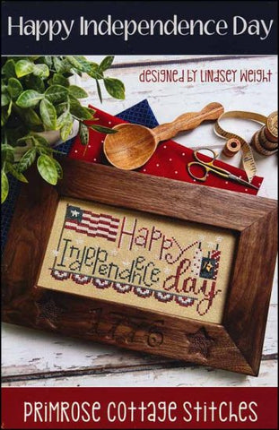 Happy Independence Day by Primrose Cottage Stitches Counted Cross Stitch Pattern