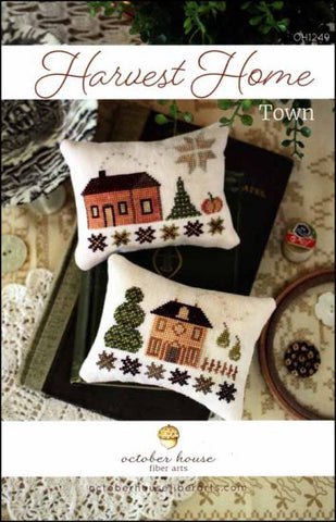 Harvest Home Town by October House Counted Cross Stitch Pattern