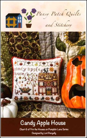 Houses on Pumpkin Lane: Candy Apple House  by Pansy Patch Quilts and Stitchery Counted Cross Stitch Pattern