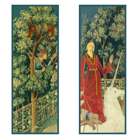 The TWO Mystic Fragments Unicorn Captured by Virgin from The Hunt for the Unicorn Tapestries Counted Cross Stitch Pattern