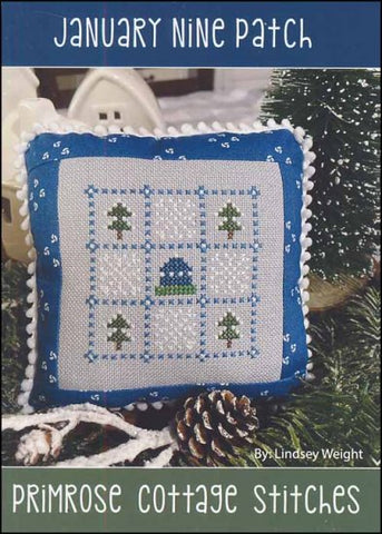 January Nine Patch  by Primrose Cottage Stitches Counted Cross Stitch Pattern