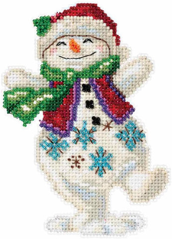 SNOWMAN DANCING by Jim Shore Counted Cross Stitch Kit -Mill Hill