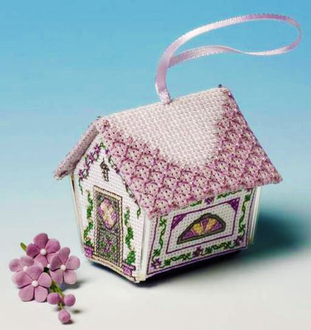 Parma Violets Sweet Gingerbread House Counted Cross Stitch Kit