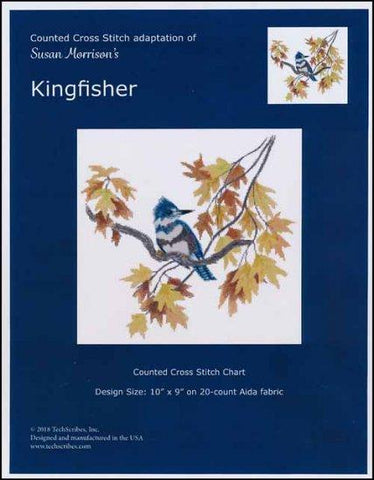 Kingfisher by Techscribes Counted Cross Stitch Pattern