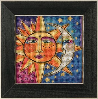 Laurel Burch Sister Sun, Brother Moon by Mill Hill Counted Cross Stitch Kit