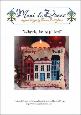Liberty Lane Pillow By Mani di Donna Counted Cross Stitch Pattern