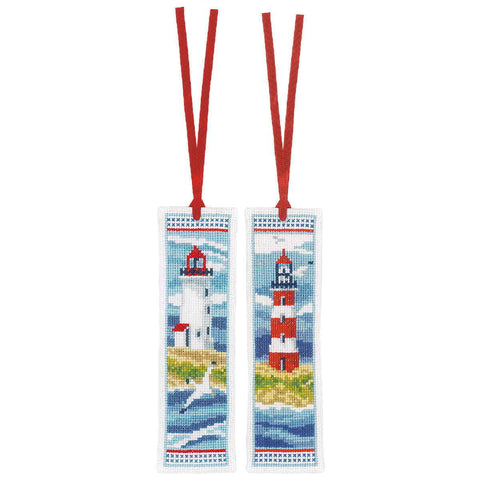 LIGHTHOUSES Vervaco Bookmark Counted Cross Stitch Kit 2.5