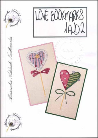 Love Bookmarks 1 and 2 by Alessandra Adelaide Needleworks Counted Cross Stitch Pattern