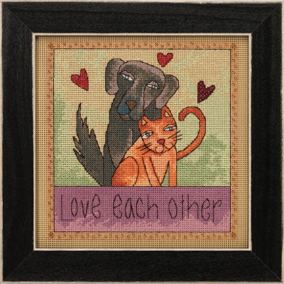 Love Each Other by Sticks - Beaded Counted Cross Stitch Kit