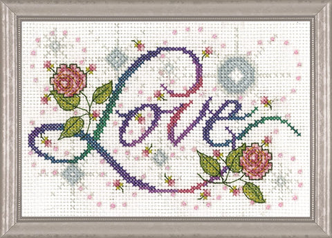 LOVE SAMPLER by Design Works Counted Cross Stitch Kit 3
